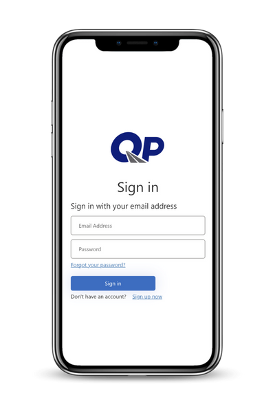 Quickpay Portal on mobile phone