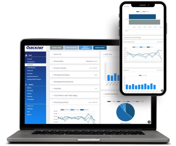 Quickpay Funding Factoring Company Online Web Portal