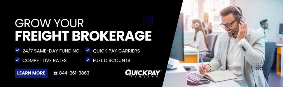 grow your freight brokerage with Quickpay Funding's freight broker factoring