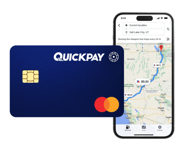 Image of the Quickpay Fuel Card and Mobile App